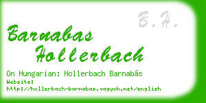 barnabas hollerbach business card